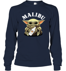 Baby Yoda Hugs Malibu Bottle Star Wars Shirts Long Sleeve T-Shirt - PrimaryTee