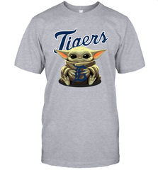 Baby Yoda Hugs The Detroit Tigers Shirts Men's T-Shirt - PrimaryTee