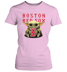 Baby Yoda Hugs The Boston Red Sox Shirts Women's T-Shirt - PrimaryTee