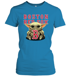 Baby Yoda Hugs The Boston Red Sox Shirts Women's T-Shirt - PrimaryTee