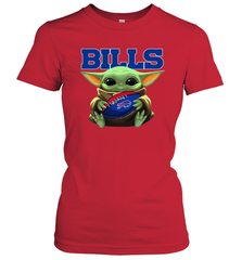 Baby Yoda Loves The Buffalo Bills Star Wars NFL Shirts Women's T-Shirt - PrimaryTee
