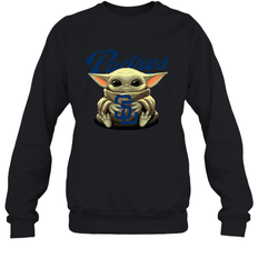 Baby Yoda Hugs The San Diego Padres Shirts Sweatshirt - PrimaryTee