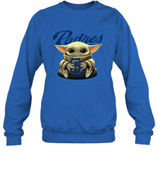 Baby Yoda Hugs The San Diego Padres Shirts Sweatshirt - PrimaryTee