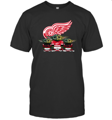 Detroit Red Wings Star Wars Logo Baby Yoda Men's T-Shirt - PrimaryTee