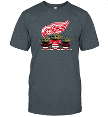 Detroit Red Wings Star Wars Logo Baby Yoda Men's T-Shirt - PrimaryTee
