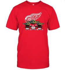 Detroit Red Wings Star Wars Logo Baby Yoda Men's T-Shirt - PrimaryTee