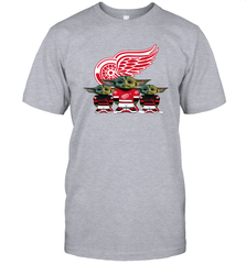 Detroit Red Wings Star Wars Logo Baby Yoda Men's T-Shirt - PrimaryTee