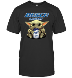 Baby Yoda Hugs Busch Light Beer Star Wars Shirts Men's T-Shirt - PrimaryTee