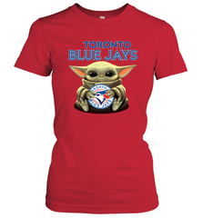 Baby Yoda Hugs The Toronto Blue Jays Shirts Women's T-Shirt - PrimaryTee