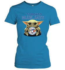 Baby Yoda Hugs The Toronto Blue Jays Shirts Women's T-Shirt - PrimaryTee