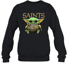 Baby Yoda Loves The New Orleans Saints Star Wars NFL Shirts Sweatshirt - PrimaryTee