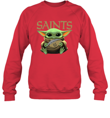 Baby Yoda Loves The New Orleans Saints Star Wars NFL Shirts Sweatshirt - PrimaryTee