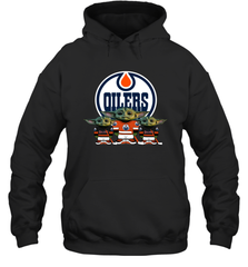 Edmonton Oilers Star Wars Logo Baby Yoda Hoodie - PrimaryTee