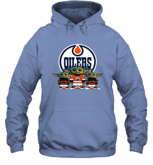 Edmonton Oilers Star Wars Logo Baby Yoda Hoodie - PrimaryTee