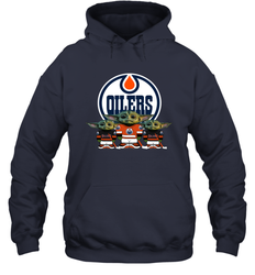 Edmonton Oilers Star Wars Logo Baby Yoda Hoodie - PrimaryTee
