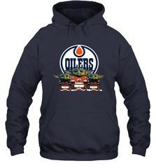 Edmonton Oilers Star Wars Logo Baby Yoda Hoodie - PrimaryTee
