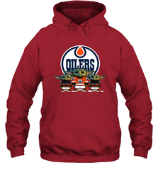 Edmonton Oilers Star Wars Logo Baby Yoda Hoodie - PrimaryTee