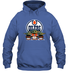 Edmonton Oilers Star Wars Logo Baby Yoda Hoodie - PrimaryTee