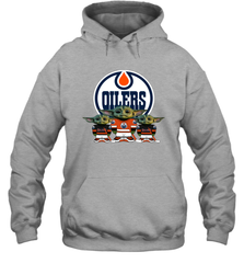 Edmonton Oilers Star Wars Logo Baby Yoda Hoodie - PrimaryTee