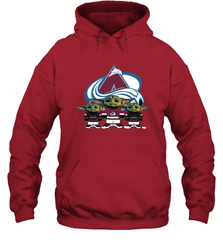 Colorado Avalanche Star Wars Logo Baby Yoda Hoodie - PrimaryTee