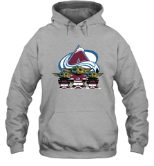 Colorado Avalanche Star Wars Logo Baby Yoda Hoodie - PrimaryTee