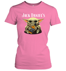 Baby Yoda Hugs Jack Daniel's Bottle Star Wars Shirts Women's T-Shirt - PrimaryTee