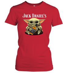 Baby Yoda Hugs Jack Daniel's Bottle Star Wars Shirts Women's T-Shirt - PrimaryTee