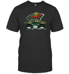 Minnesota Wild Star Wars Logo Baby Yoda Men's T-Shirt - PrimaryTee