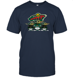 Minnesota Wild Star Wars Logo Baby Yoda Men's T-Shirt - PrimaryTee
