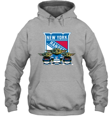 New York Rangers Star Wars Logo Baby Yoda Hoodie - PrimaryTee