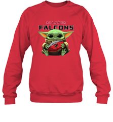 Baby Yoda Loves The Atlanta Falcons Star Wars NFL Shirts Sweatshirt - PrimaryTee
