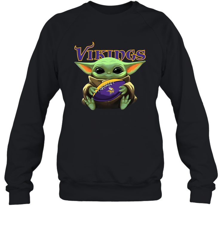 Baby Yoda Loves The Minnesota Vikings Star Wars NFL Shirts Sweatshirt - PrimaryTee