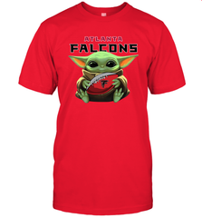 Baby Yoda Loves The Atlanta Falcons Star Wars NFL Shirts Men's T-Shirt - PrimaryTee