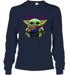 Baby Yoda Loves The New York Giants Star Wars NFL Shirts Long Sleeve T-Shirt - PrimaryTee