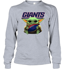 Baby Yoda Loves The New York Giants Star Wars NFL Shirts Long Sleeve T-Shirt - PrimaryTee