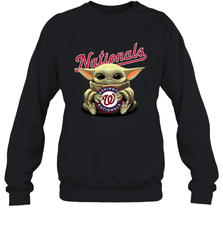 Baby Yoda Hugs The Washington Nationals Shirts Sweatshirt - PrimaryTee