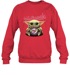 Baby Yoda Hugs The Washington Nationals Shirts Sweatshirt - PrimaryTee