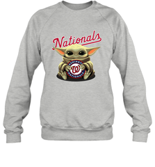 Baby Yoda Hugs The Washington Nationals Shirts Sweatshirt - PrimaryTee