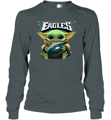 Baby Yoda Loves The Philadelphia Eagles Star Wars NFL Shirts Long Sleeve T-Shirt - PrimaryTee
