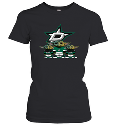 Dallas Stars Star Wars Logo Baby Yoda Women's T-Shirt - PrimaryTee