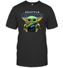 Baby Yoda Loves The Seattle Seahawks Star Wars NFL Shirts Men's T-Shirt - PrimaryTee