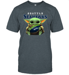 Baby Yoda Loves The Seattle Seahawks Star Wars NFL Shirts Men's T-Shirt - PrimaryTee