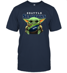 Baby Yoda Loves The Seattle Seahawks Star Wars NFL Shirts Men's T-Shirt - PrimaryTee