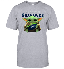 Baby Yoda Loves The Seattle Seahawks Star Wars NFL Shirts Men's T-Shirt - PrimaryTee
