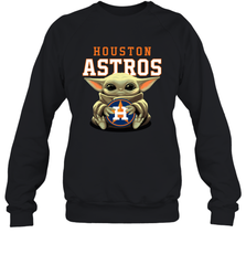 Baby Yoda Hugs The Houston Astros Shirts Sweatshirt - PrimaryTee