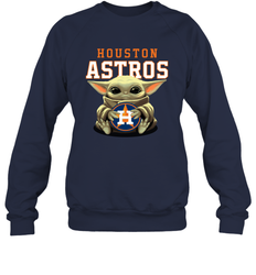 Baby Yoda Hugs The Houston Astros Shirts Sweatshirt - PrimaryTee