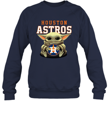 Baby Yoda Hugs The Houston Astros Shirts Sweatshirt - PrimaryTee