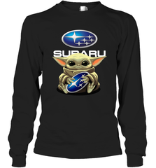 Baby Yoda Hugs The Subaru Car Logo Star Wars Shirts Long Sleeve T-Shirt - PrimaryTee