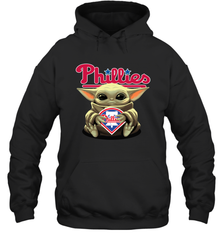 Baby Yoda Hugs The Philadelphia Phillies Shirts Hoodie - PrimaryTee