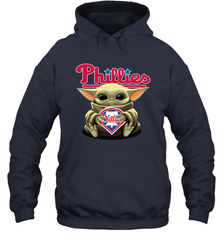 Baby Yoda Hugs The Philadelphia Phillies Shirts Hoodie - PrimaryTee